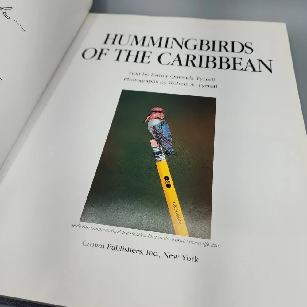 Hummingbirds of the Caribbean Bird Photos Information Nature HC DJ Signed READ